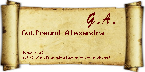 Gutfreund Alexandra névjegykártya